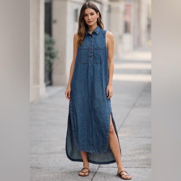 Free People Dresses & Skirts - Free People Chambray Maxi Dress